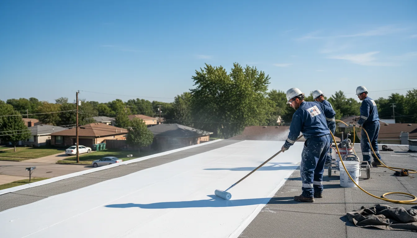 Commercial roof coating in Edinburg, TX near me